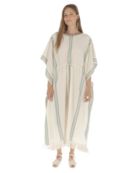 Vestido TUNICA - Raya Triple Verde