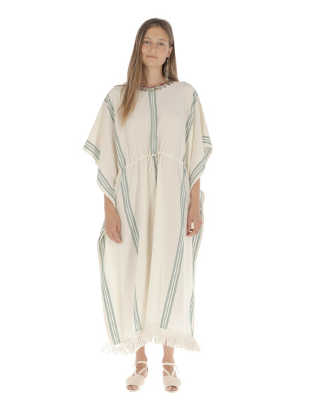 Vestido TUNICA - Raya Triple Verde
