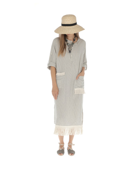 Vestido KURTA - Raya Media Gris