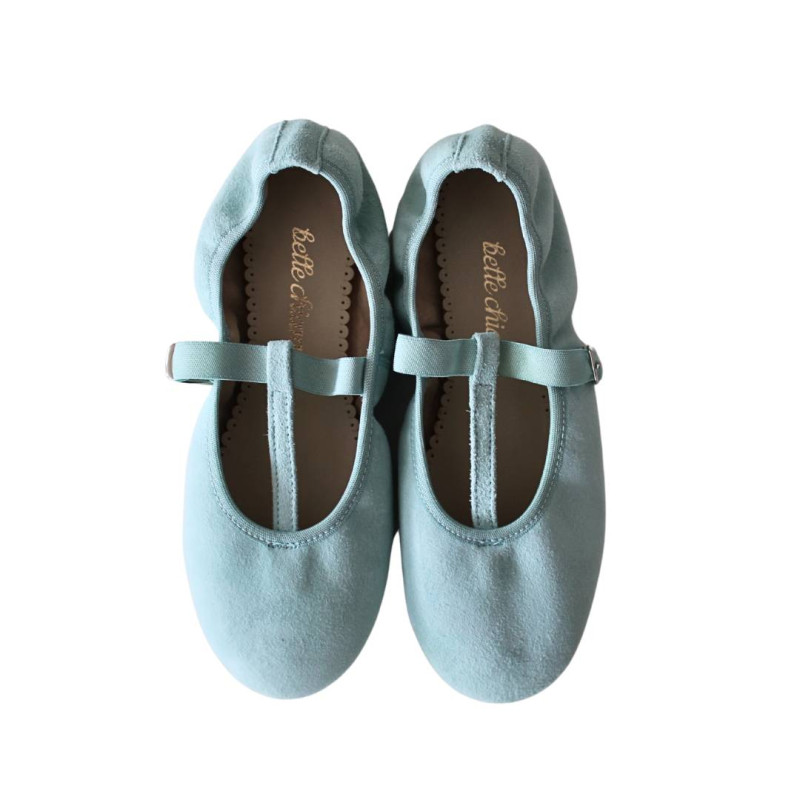 ISADORA Buckle - Suede Aqua Green