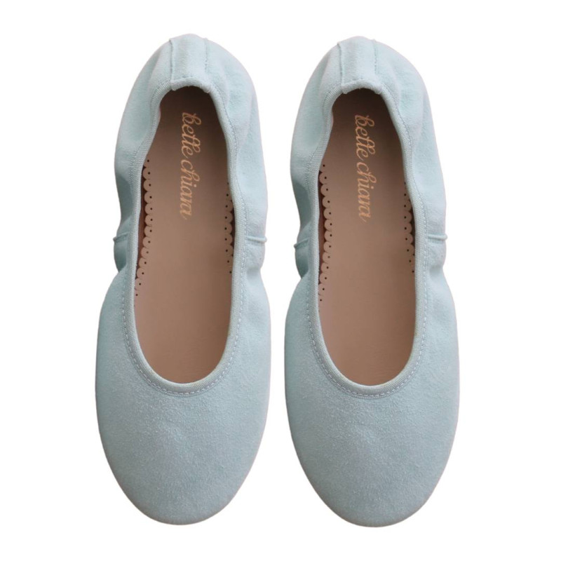 BALLERINA ELASTIC -  Water Green Suede