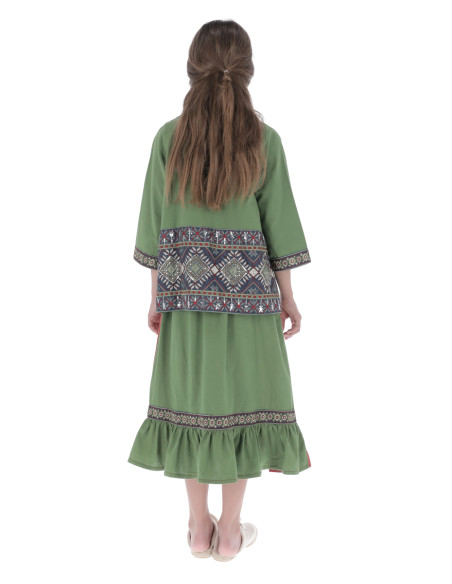 F05- Falda BICOLOR - Verde+Rojo