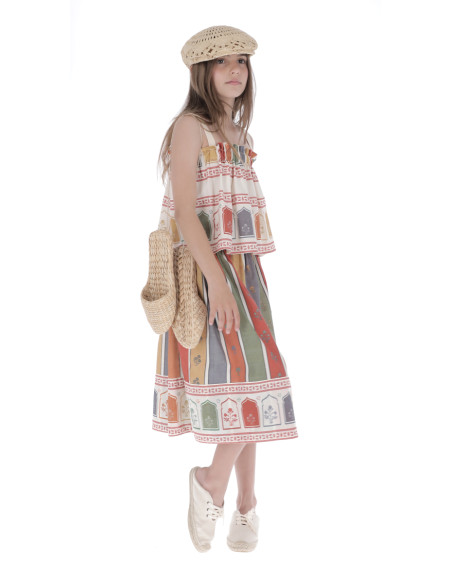 F04- Skirt  MULTICOLOR STRIPE - Stripes