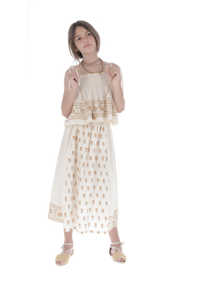 TP06- Top/Falda SMOCK CENEFA - Cenefa amarilla