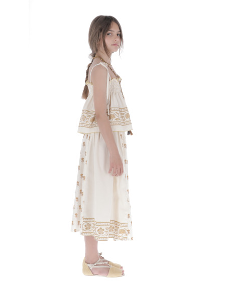 TP06- Top/Falda SMOCK CENEFA - Cenefa amarilla