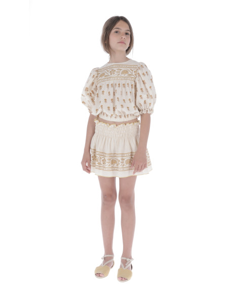 TP06- Top/Falda SMOCK CENEFA - Cenefa amarilla