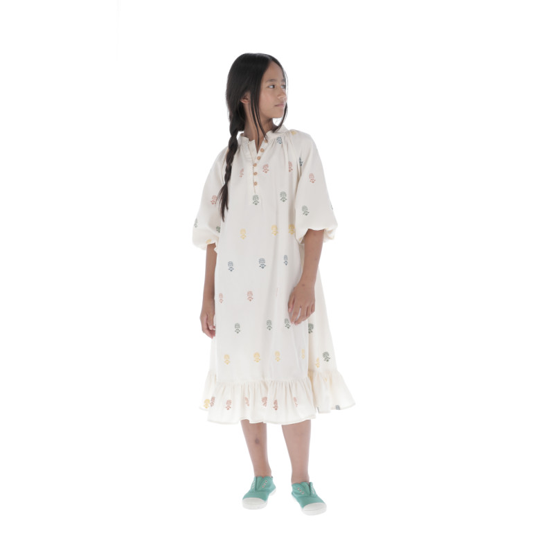 V09- Vestido FLOR MULTICOLOR - Flores