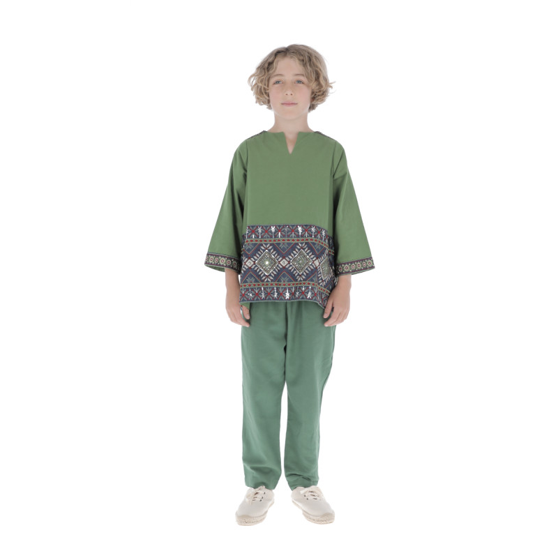 BL05- Blusa CASACA BORDADA UNISEX- Verde