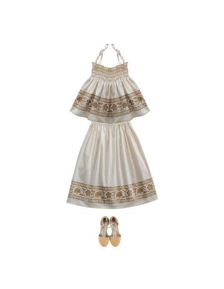 F10-Falda CENEFA ORNAMENTAL - Ocre