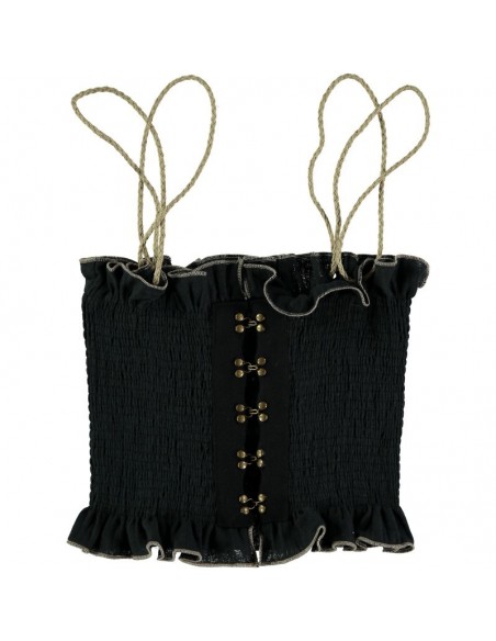 Smocked Top FALLA Dark Grey