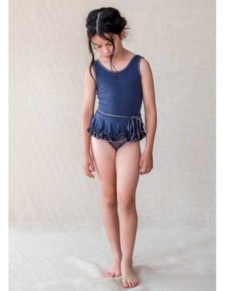 Swimsuit SKIRT Washed Blue