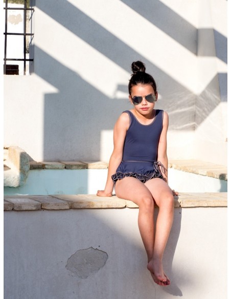 Swimsuit SKIRT Washed Blue