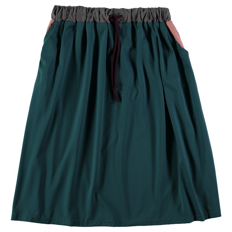 Beachy Skirt MIDI Contrast Cypress