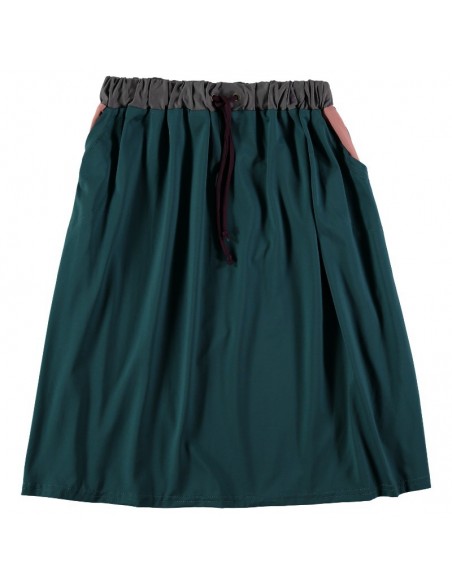 Falda PLAYERA MIDI COMBI Ciprés