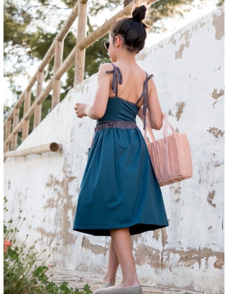 Falda PLAYERA MIDI COMBI Ciprés