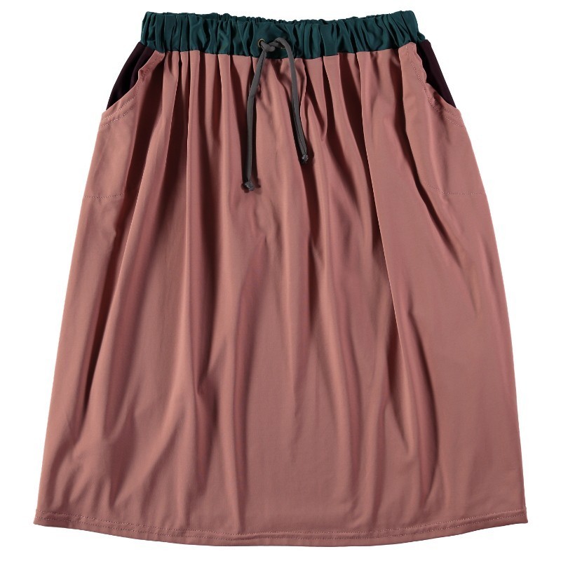 Falda PLAYERA MIDI COMBI Rosa Viejo