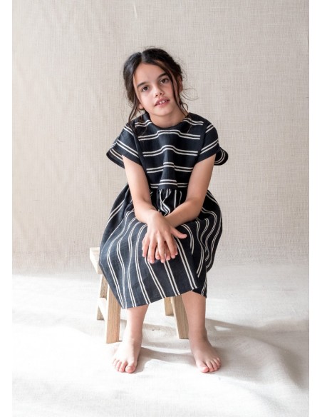 Beachy Dress STRIPES Black