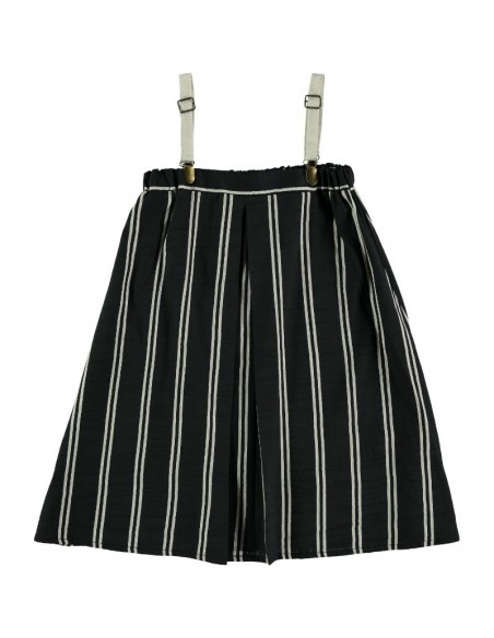 PL13-Vestido FUELLE RAYAS Negro