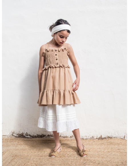 Vestido corto CORPIÑO Rafia