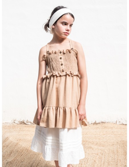 Vestido corto CORPIÑO Rafia