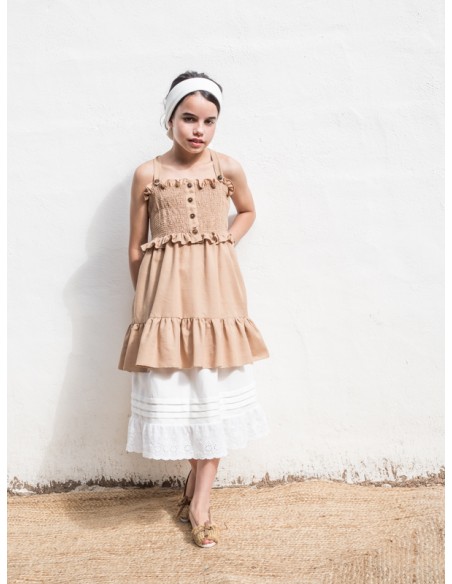Vestido corto CORPIÑO Rafia