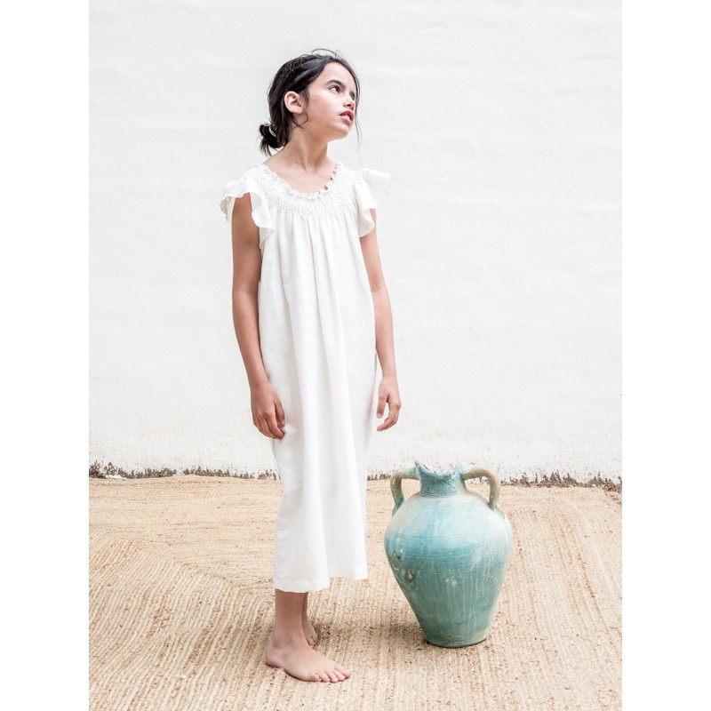 Vestido LARGO Crudo