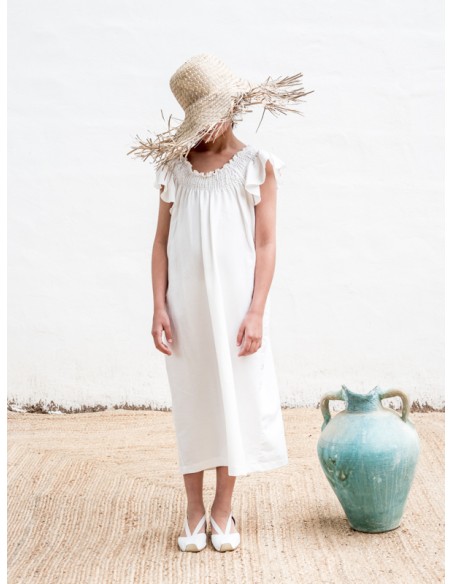 Vestido LARGO Crudo