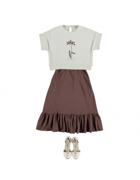 Skirt RUFFLE Burgundy