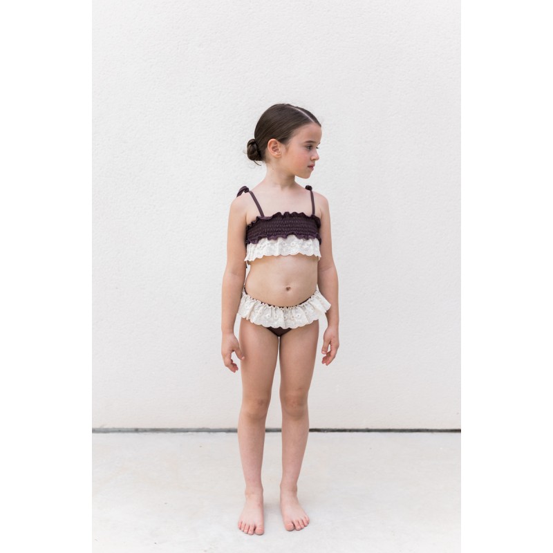 Bikini TIRA BORDADA Burgundy