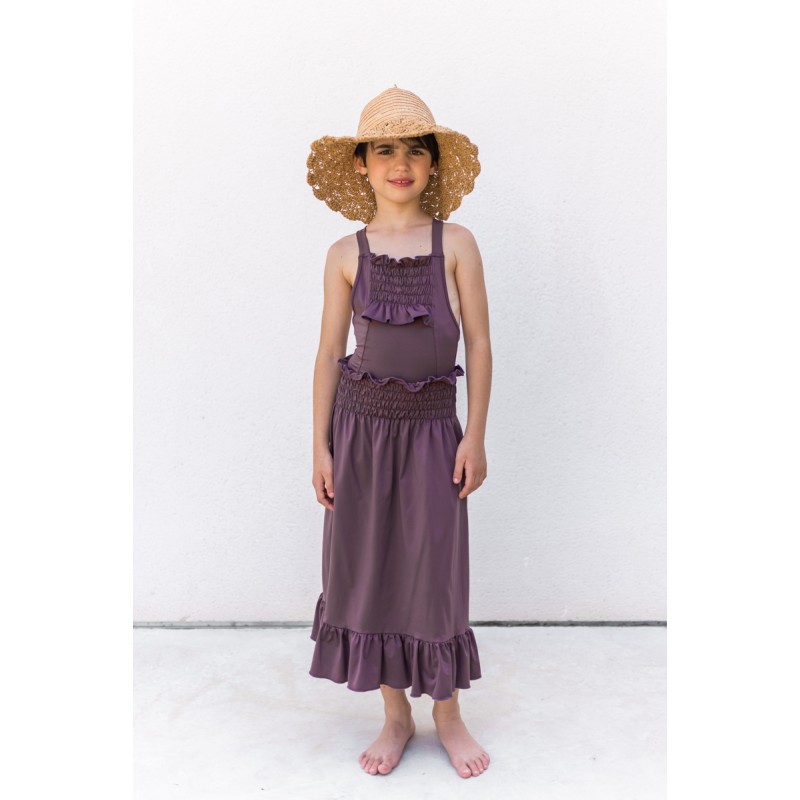 Wraparound SKIRT LONG Burgundy