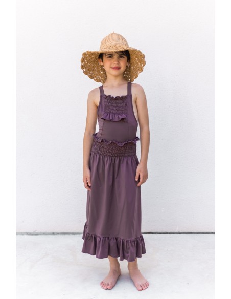 Wraparound SKIRT LONG Burgundy